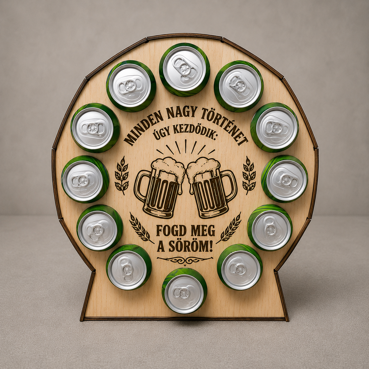 Fa sörösdoboz-tartó – 12 db 🍺